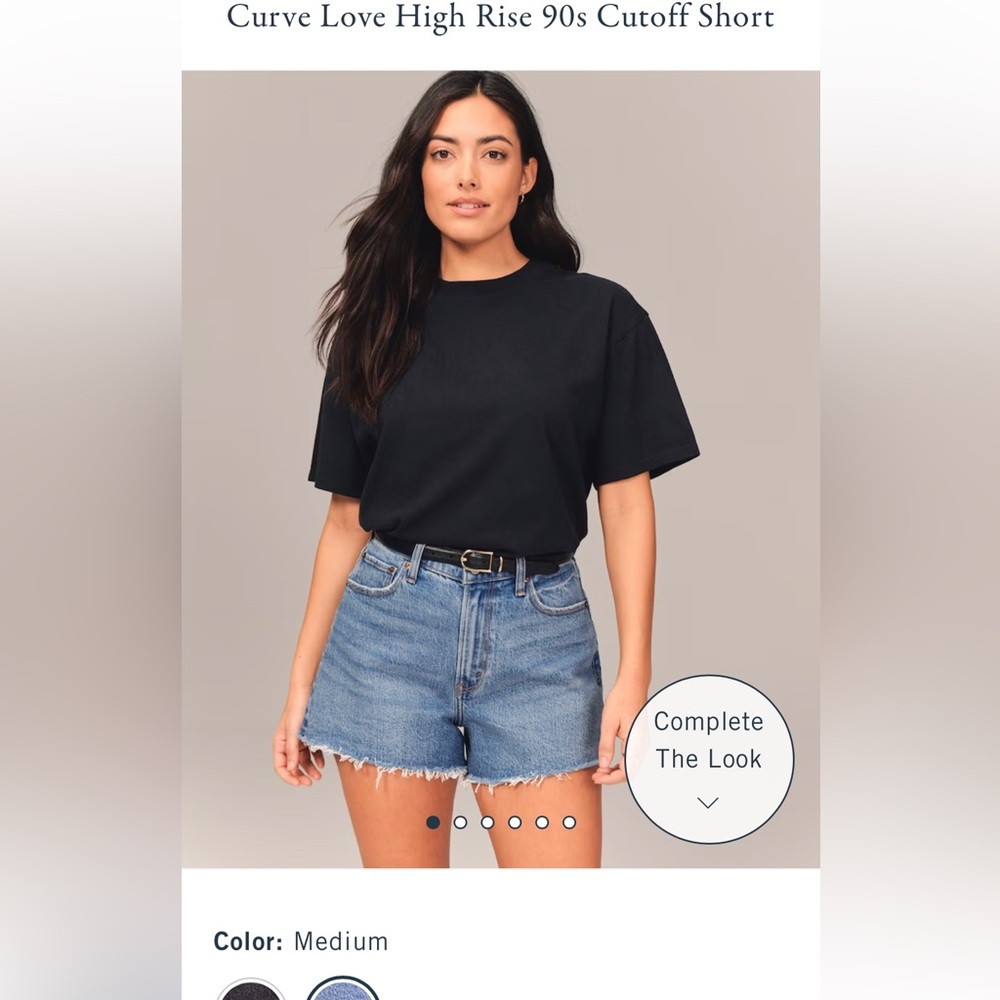 Abercrombie High Rise Jean Shorts Size 31